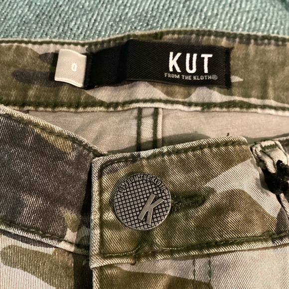 Kut from the Kloth Alice Camo Cutoff Denim Shorts - Picture 4 of 8